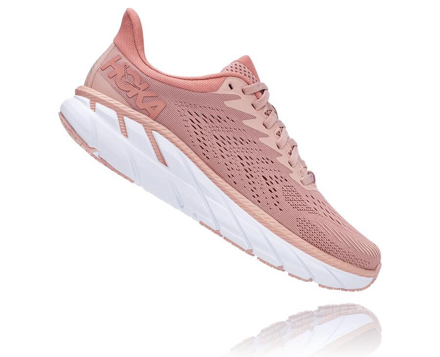 Hoka Australia One One Clifton 7 - Womens Running Shoes Pink - HMAJT-6109